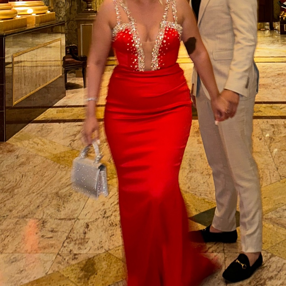 Red custom made Dress